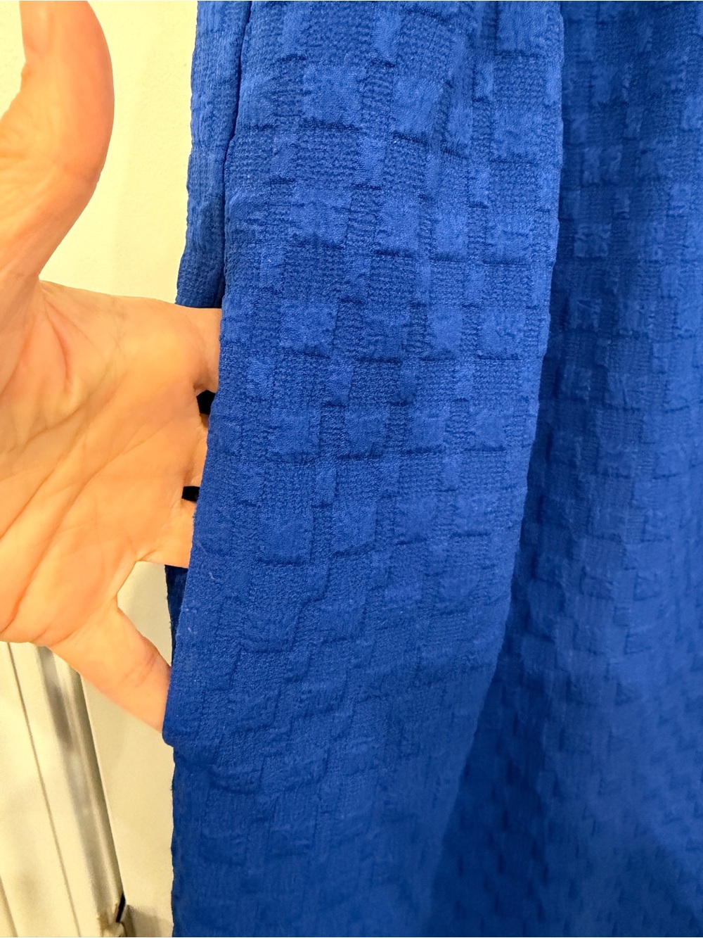 Umgee Cobalt Blue Ruffle Sleeve V-Neck Mini Dress - Picture 3 of 5